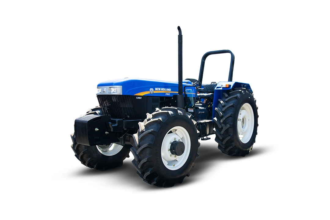 Perfil lateral del tractor agrícola New Holland 7810 Turbo 4WD