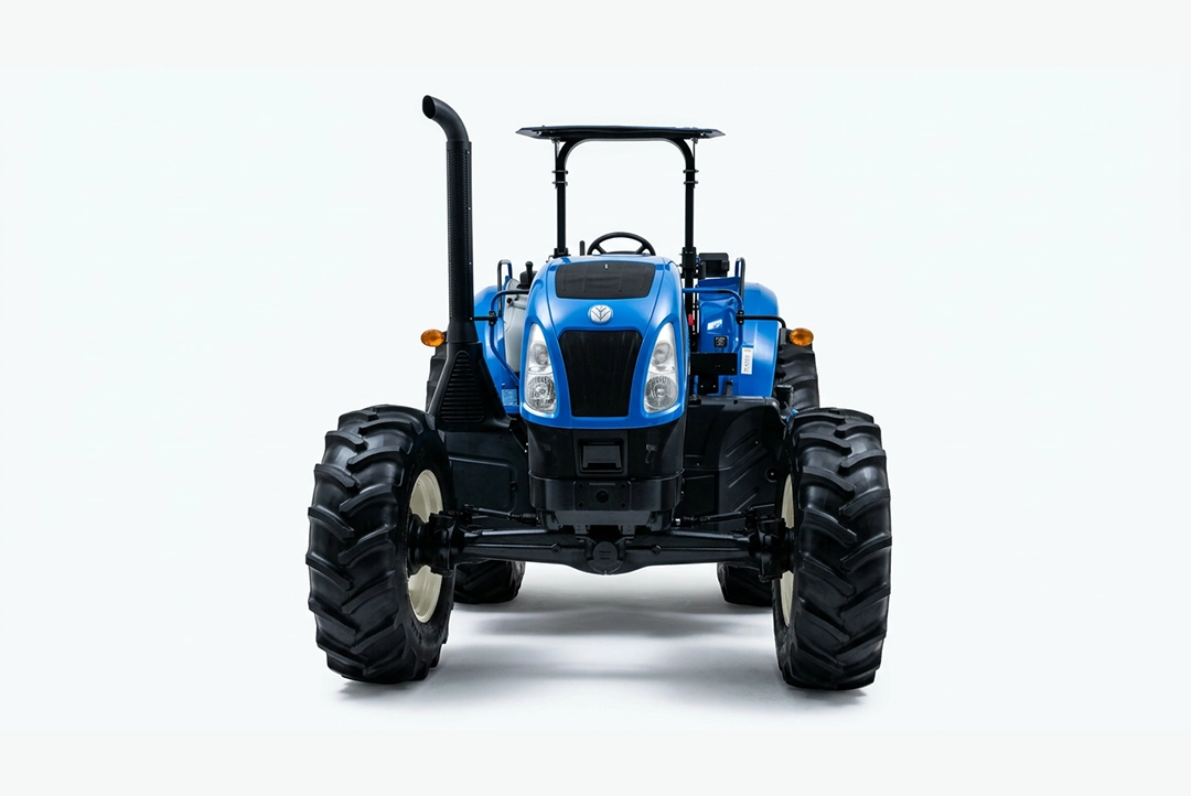 Tractor agrícola de doble tracción New Holland TS6 con techo protector